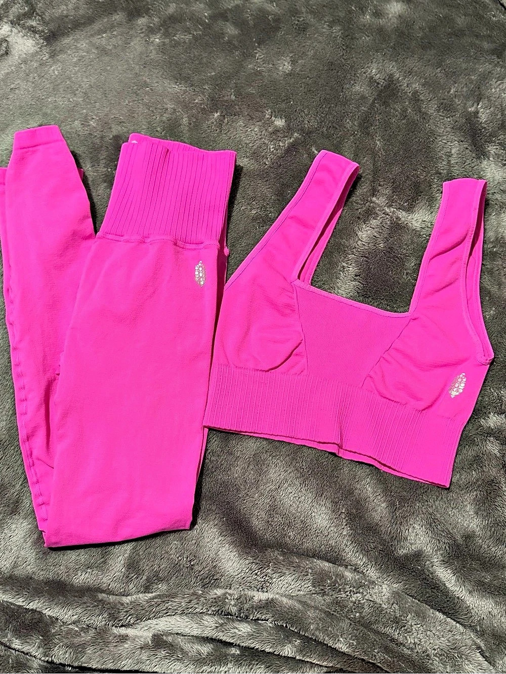 Free people hot pink set size s